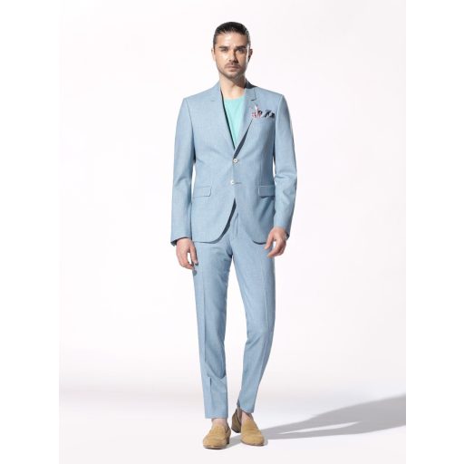 costum albastru deschis barbati