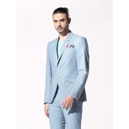 costum albastru deschis barbati