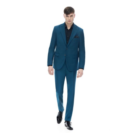 costum barbati verde cobalt