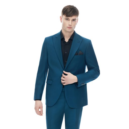 costum barbati verde cobalt