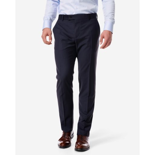 costum barbati business bleumarin cu dungi