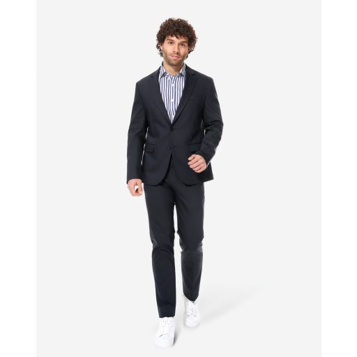 costum bleumarin barbati din bumbac elastic