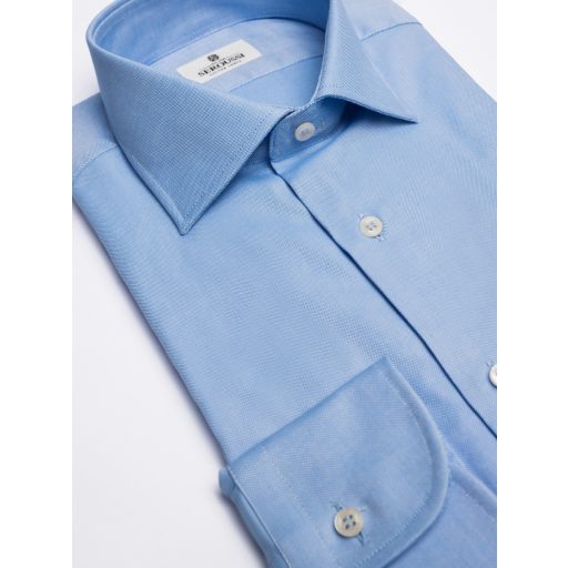 camasa albastra barbati cu microdesign