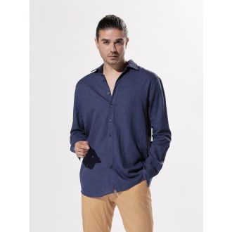 camasa barbati bleumarin bumbac si in