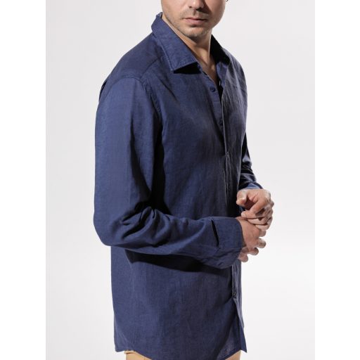 camasa barbati bleumarin bumbac si in