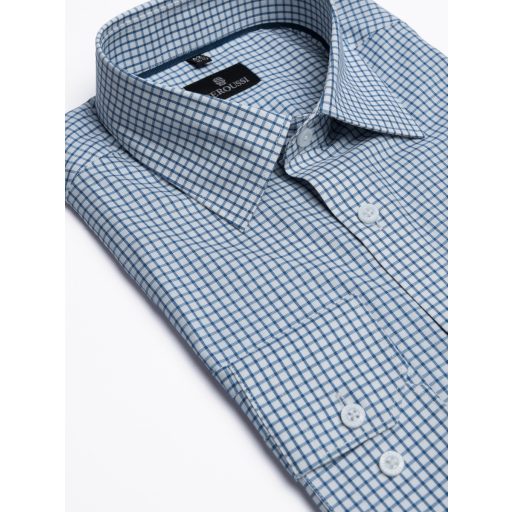 camasa barbati albastra cu carouri