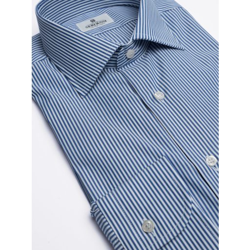 camasa barbati albastru cu dungi bumbac non iron