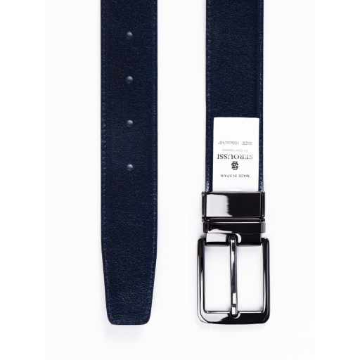 curea piele reversibila neagra albastra