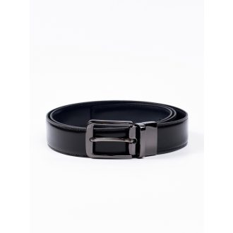 Curea reversibila neagra-maro inchis din piele