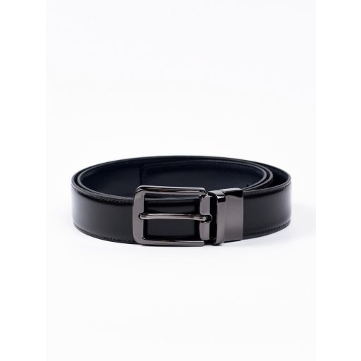 Curea reversibila negra-maro inchis din piele