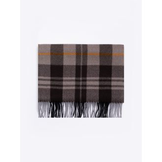 Fular din lana bej cu franjuri