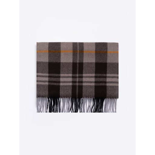 Fular din lana bej cu franjuri