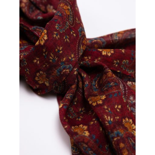 Esarfa bordo cu print