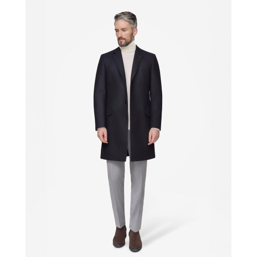 Palton barbati negru wool cashmere blend