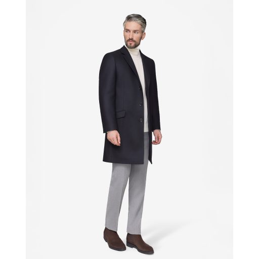 Palton barbati negru wool cashmere blend