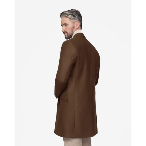 Palton barbati maro wool cashmere blend 