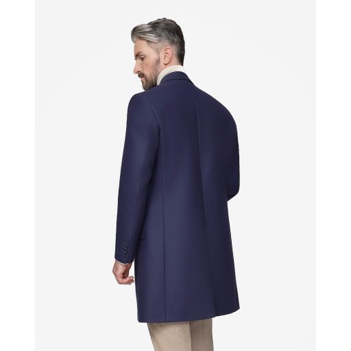 Palton barbati bleumarin wool cashmere blend Fortex Italia