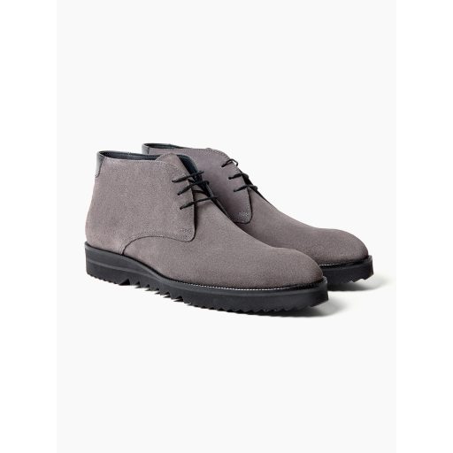 ghete gri barbati piele intoarsa