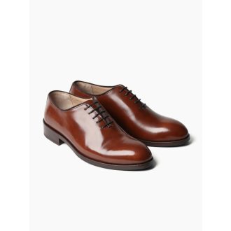 Pantofi Oxford din piele maro tobacco