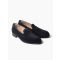 mocasini loafers albastri piele intoarsa