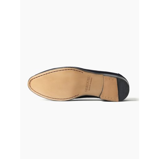 mocasini loafers albastri piele intoarsa