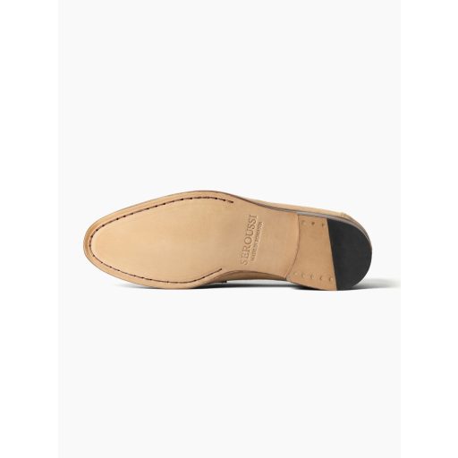 mocasini loafers bej piele intoarsa