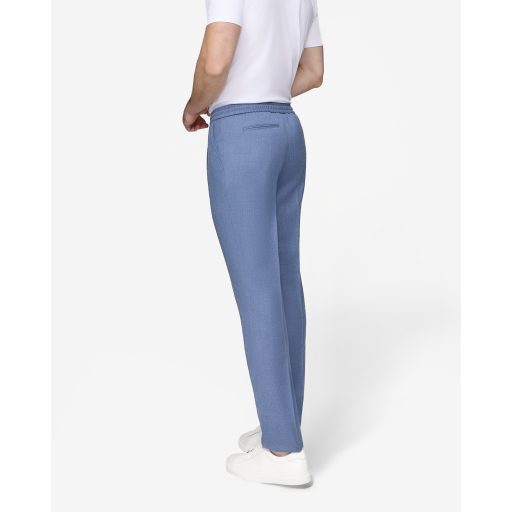 pantaloni casual albastri lana stretch