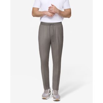 pantaloni casual maro lana stretch