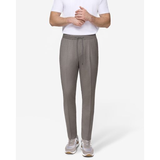 pantaloni casual maro lana stretch