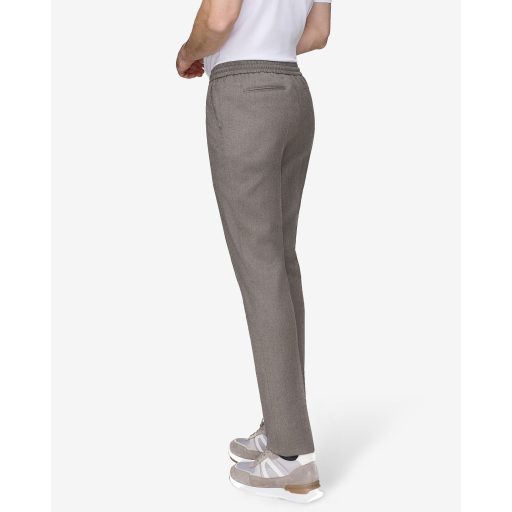 pantaloni casual maro lana stretch