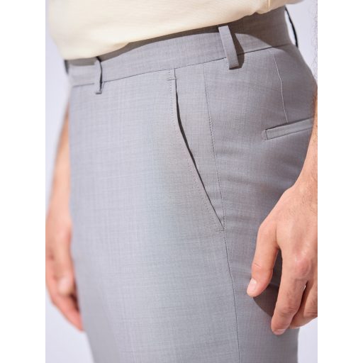 pantaloni gri barbati lana