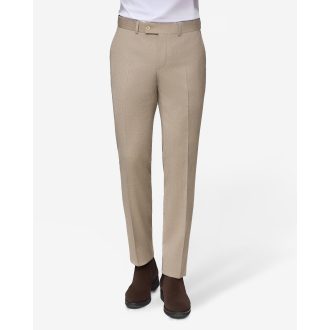 pantaloni casual bej lana stretch