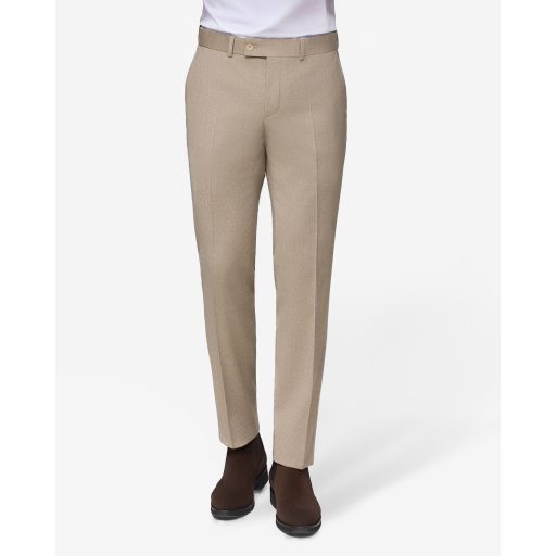 pantaloni casual bej lana stretch