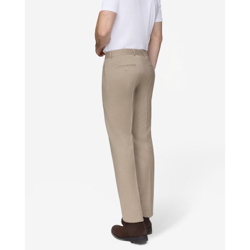 pantaloni casual bej lana stretch