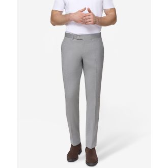pantaloni casual gri lana stretch