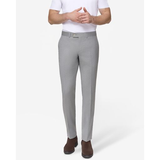 pantaloni casual gri lana stretch