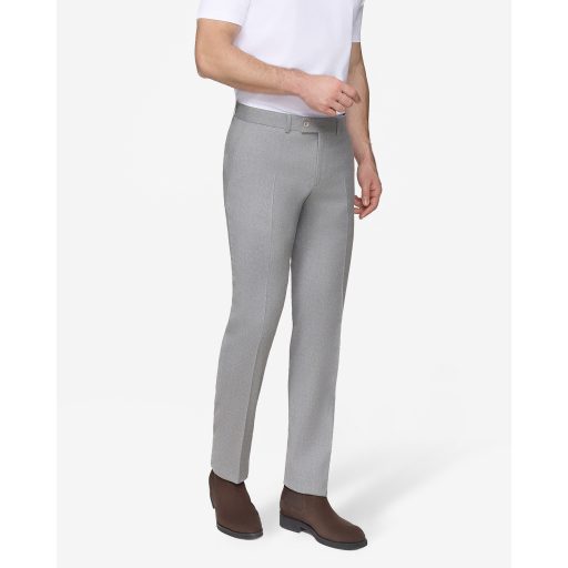 pantaloni casual gri lana stretch