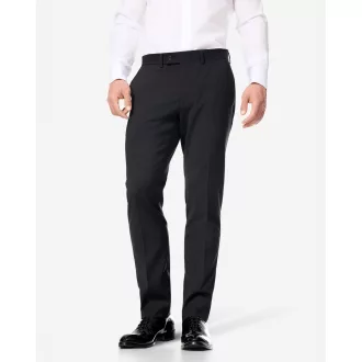 Pantaloni solid wool stretch black
