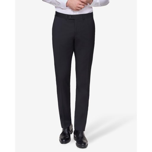 pantaloni negri barbati lana stretch