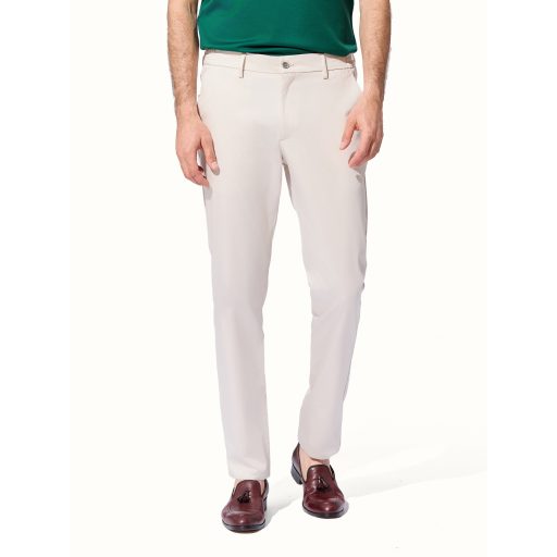 pantaloni chino barbati albi crem