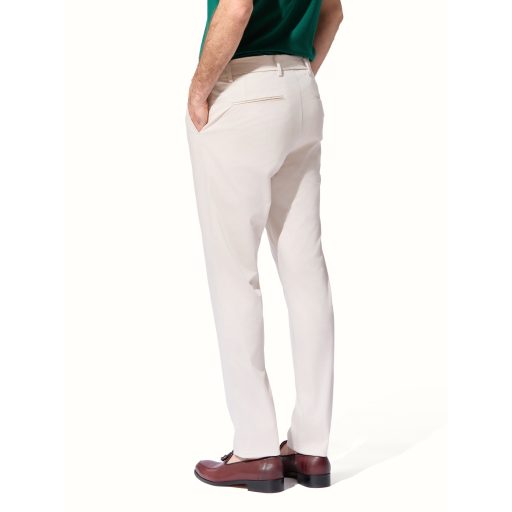 pantaloni chino barbati albi crem