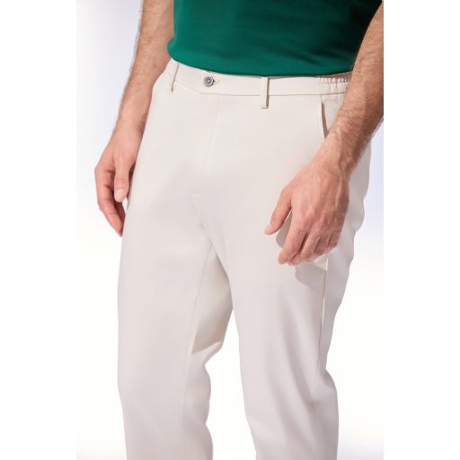 pantaloni chino barbati albi crem