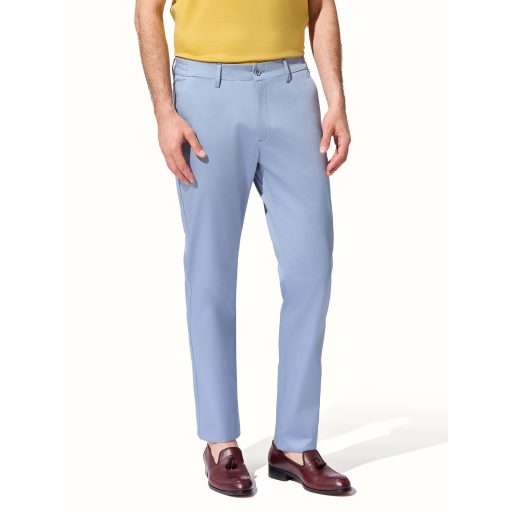 pantaloni chino albastri barbati