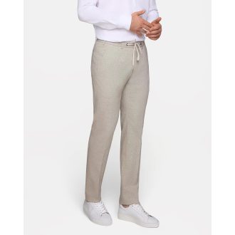 pantaloni bej barbati smart casual