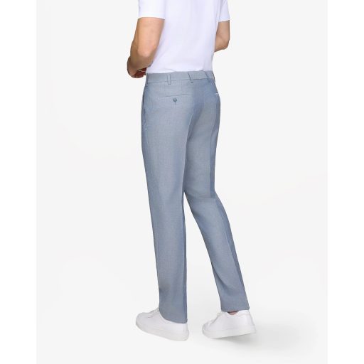 pantaloni barbati gri deschis din in si tencel