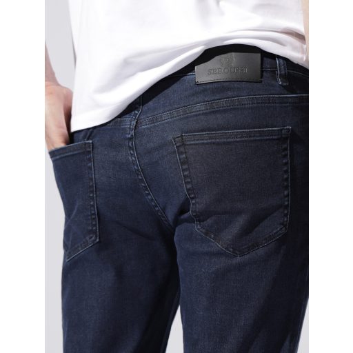 jeans albastru inchis barbati