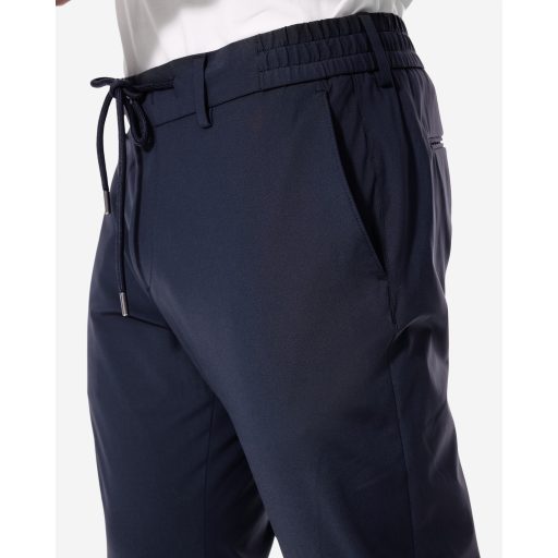 pantaloni bleumarin barbati elastici smart casual