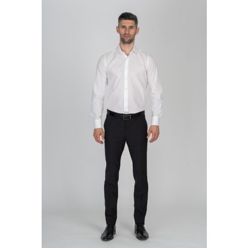 pantaloni negri eleganti barbati lana
