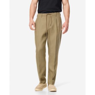 PANTALONI TABAC DIN IN CU ELASTIC SI SNUR IN TALIE