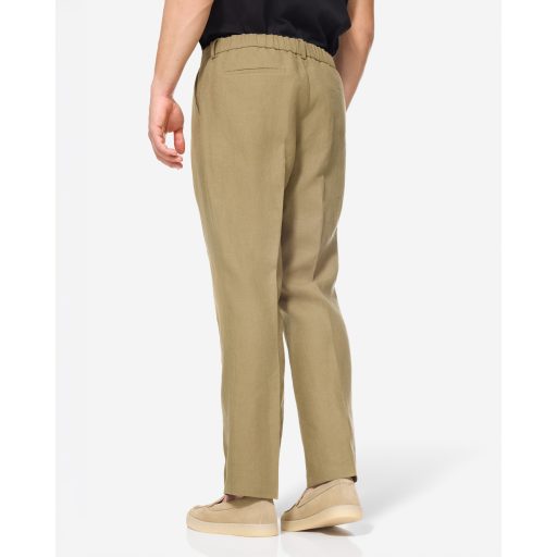 PANTALONI TABAC DIN IN CU ELASTIC SI SNUR IN TALIE